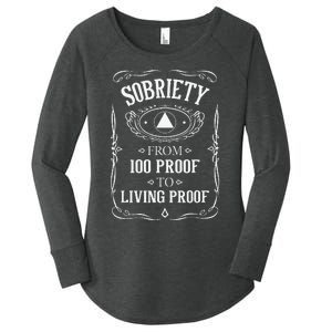 Living Proof Sobriety Anniversary Sober AA NA Recovery Women's Perfect Tri Tunic Long Sleeve Shirt