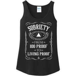 Living Proof Sobriety Anniversary Sober AA NA Recovery Ladies Essential Tank