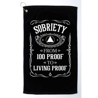 Living Proof Sobriety Anniversary Sober AA NA Recovery Golf Towel