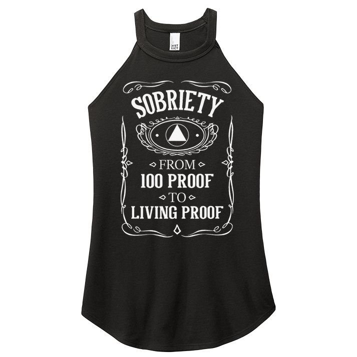 Living Proof Sobriety Anniversary Sober AA NA Recovery Women's Perfect Tri Rocker Tank