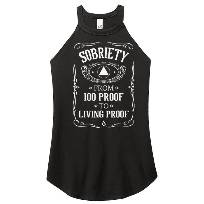 Living Proof Sobriety Anniversary Sober AA NA Recovery Women's Perfect Tri Rocker Tank