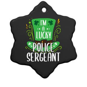 Lucky Police Sergeant St Patrick's Day Police Sergeants Gift Ceramic Star Ornament