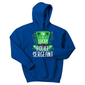 Lucky Police Sergeant St Patrick's Day Police Sergeants Gift Kids Hoodie