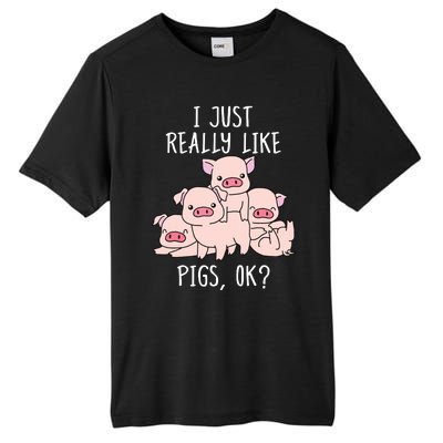 Love Pig Shirts Women Pig Gifts Pigs Cute Swine Tall Fusion ChromaSoft Performance T-Shirt