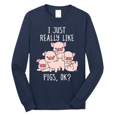 Love Pig Shirts Women Pig Gifts Pigs Cute Swine Long Sleeve Shirt