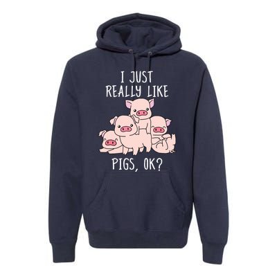 Love Pig Shirts Women Pig Gifts Pigs Cute Swine Premium Hoodie