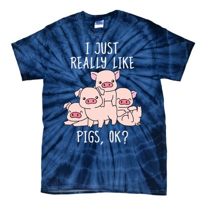 Love Pig Shirts Women Pig Gifts Pigs Cute Swine Tie-Dye T-Shirt