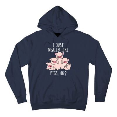 Love Pig Shirts Women Pig Gifts Pigs Cute Swine Tall Hoodie