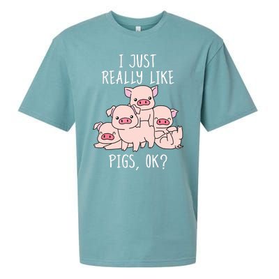 Love Pig Shirts Women Pig Gifts Pigs Cute Swine Sueded Cloud Jersey T-Shirt