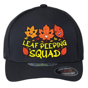 Leaf Peeping Squad Kawaii Autumn Foliage Maple Leaf Flexfit Unipanel Trucker Cap