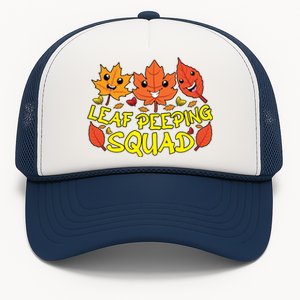 Leaf Peeping Squad Kawaii Autumn Foliage Maple Leaf Trucker Hat