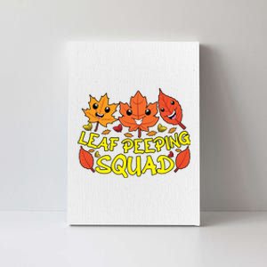 Leaf Peeping Squad Kawaii Autumn Foliage Maple Leaf Canvas