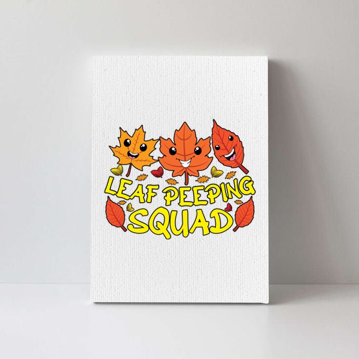 Leaf Peeping Squad Kawaii Autumn Foliage Maple Leaf Canvas