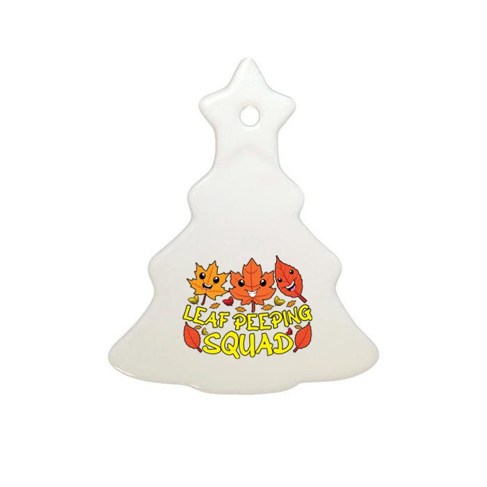 Leaf Peeping Squad Kawaii Autumn Foliage Maple Leaf Ceramic Tree Ornament