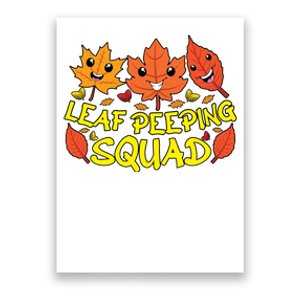 Leaf Peeping Squad Kawaii Autumn Foliage Maple Leaf Poster