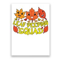 Leaf Peeping Squad Kawaii Autumn Foliage Maple Leaf Poster