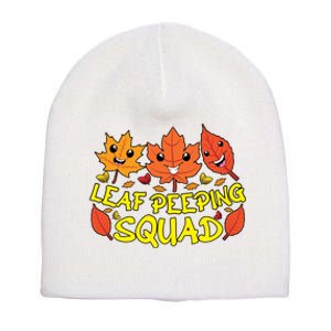 Leaf Peeping Squad Kawaii Autumn Foliage Maple Leaf Short Acrylic Beanie