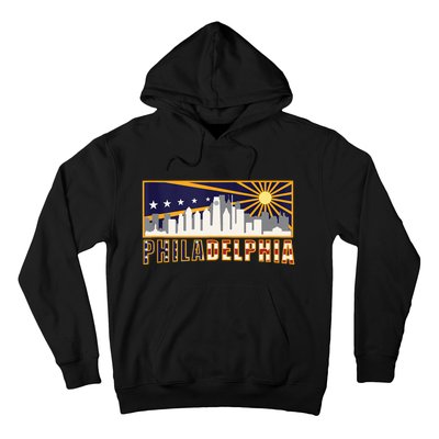 Love Philadelphia Skyline Downtown Cityscape Philly Souvenir Hoodie