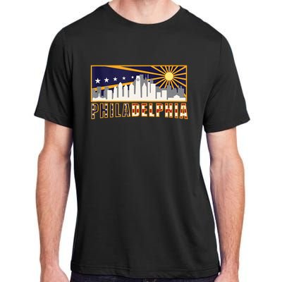 Love Philadelphia Skyline Downtown Cityscape Philly Souvenir Adult ChromaSoft Performance T-Shirt