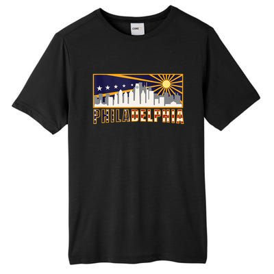 Love Philadelphia Skyline Downtown Cityscape Philly Souvenir Tall Fusion ChromaSoft Performance T-Shirt