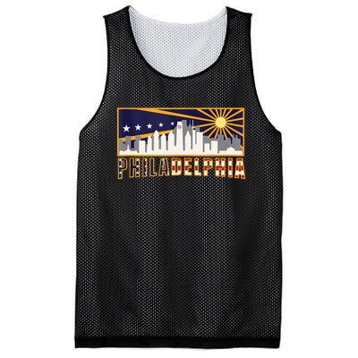 Love Philadelphia Skyline Downtown Cityscape Philly Souvenir Mesh Reversible Basketball Jersey Tank