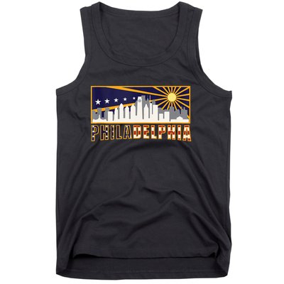 Love Philadelphia Skyline Downtown Cityscape Philly Souvenir Tank Top