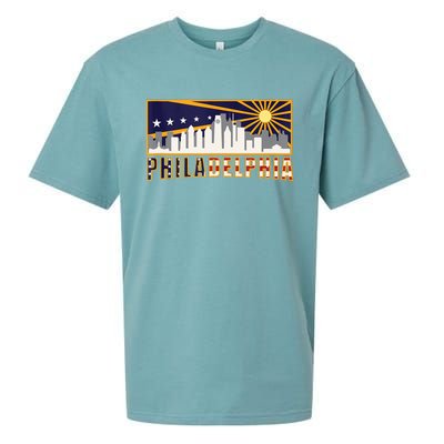 Love Philadelphia Skyline Downtown Cityscape Philly Souvenir Sueded Cloud Jersey T-Shirt