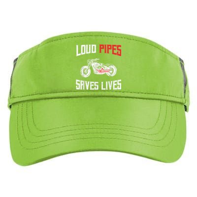 Loud Pipes Saves Lives Biker Adult Drive Performance Visor