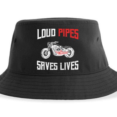 Loud Pipes Saves Lives Biker Sustainable Bucket Hat