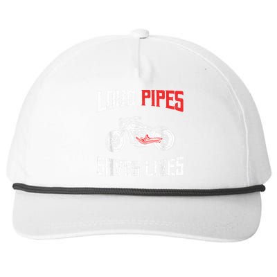 Loud Pipes Saves Lives Biker Snapback Five-Panel Rope Hat