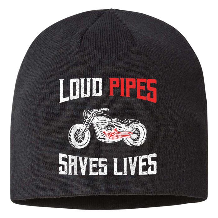 Loud Pipes Saves Lives Biker Sustainable Beanie