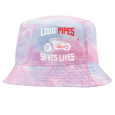 Loud Pipes Saves Lives Biker Tie-Dyed Bucket Hat