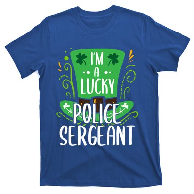 Lucky Police Sergeant St Patrick's Day Police Sergeants Gift T-Shirt