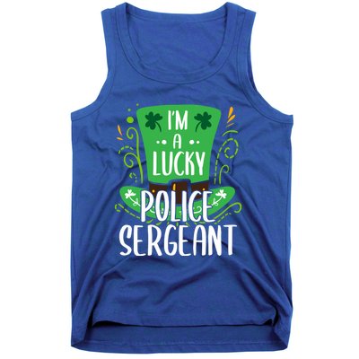 Lucky Police Sergeant St Patrick's Day Police Sergeants Gift Tank Top