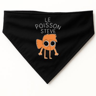 Le Poisson Steve Funny Fish Cartoon Trendy Meme Art USA-Made Doggie Bandana