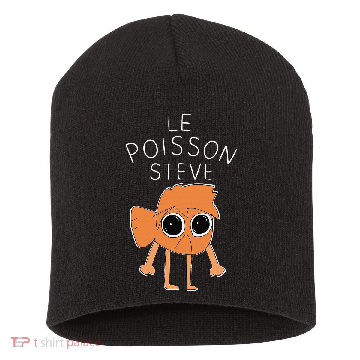 Le Poisson Steve Funny Fish Cartoon Trendy Meme Art Short Acrylic Beanie