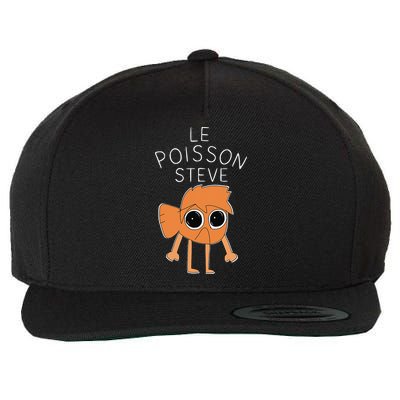 Le Poisson Steve Funny Fish Cartoon Trendy Meme Art Wool Snapback Cap