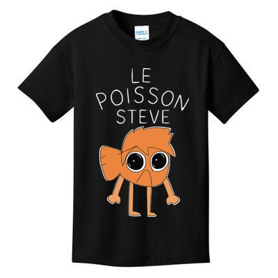 Le Poisson Steve Funny Fish Cartoon Trendy Meme Art Kids T-Shirt