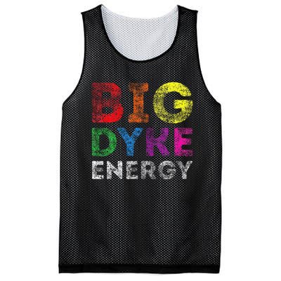 Lgbt Pride Support Big Dyke Energy Gay Lesbian Support Lover Mesh Reversible Basketball Jersey Tank