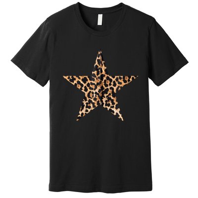 Leopard Print Star Premium T-Shirt