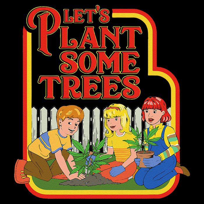 Let’S Plant Some Trees Cannabis Humor Marijuana Funny Weed Impact Tech Backpack