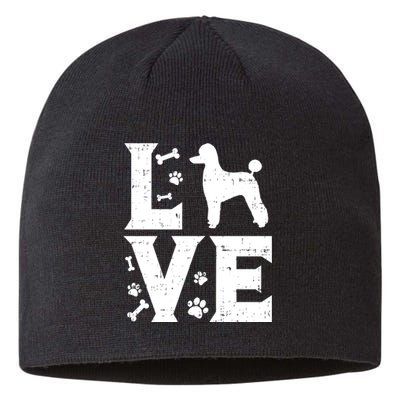 Love Poodle Standard Miniature Toy Pet Dog Lover Owner Gift Meaningful Gift Sustainable Beanie