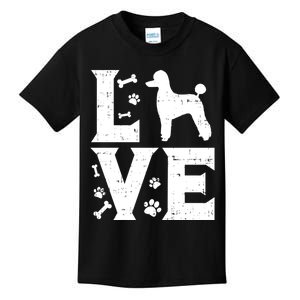 Love Poodle Standard Miniature Toy Pet Dog Lover Owner Gift Meaningful Gift Kids T-Shirt