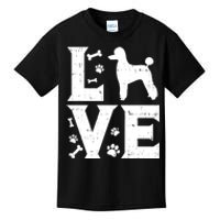 Love Poodle Standard Miniature Toy Pet Dog Lover Owner Gift Meaningful Gift Kids T-Shirt