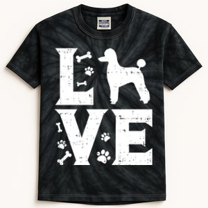 Love Poodle Standard Miniature Toy Pet Dog Lover Owner Gift Meaningful Gift Kids Tie-Dye T-Shirt