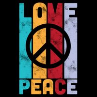 Love Peace Freedom Vintage Hippie Backpack
