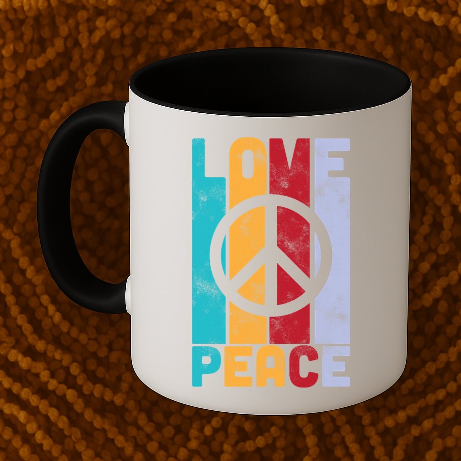 Love Peace Freedom Vintage Hippie Mug