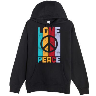 Love Peace Freedom Vintage Hippie Premium Pullover Hoodie