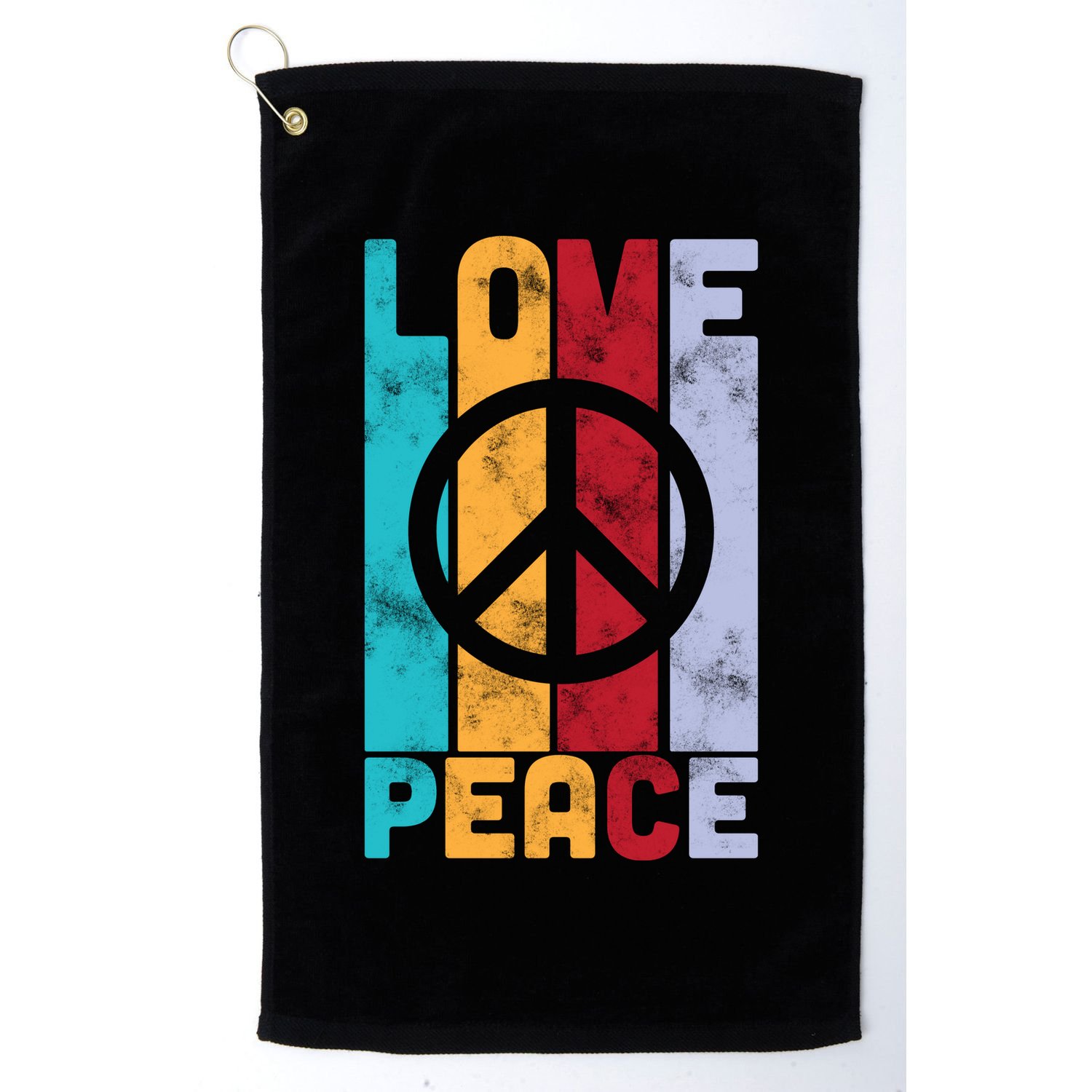 Love Peace Freedom Vintage Hippie Golf Towel