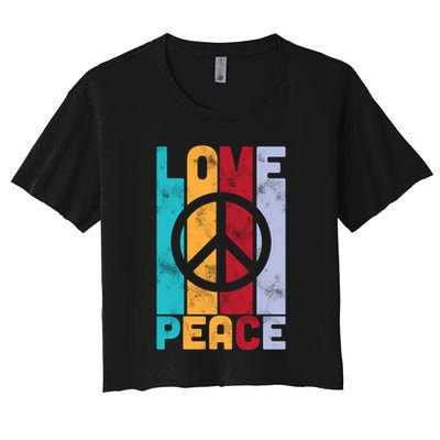 Love Peace Freedom Vintage Hippie Crop Top
